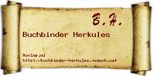 Buchbinder Herkules névjegykártya